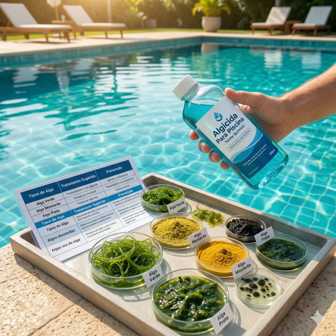 Algicida para piscina: como escolher com segurança