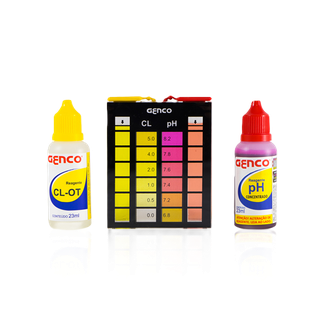 Kit teste pH e cloro (OTO + Phenol) para piscina em Cuiabá - imagem 3