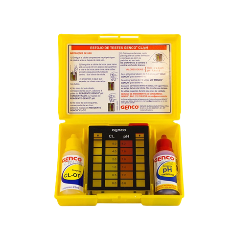 Kit teste pH e cloro (OTO + Phenol)