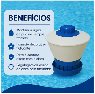 Clorador flutuante médio Brustec para piscina em Cuiabá - imagem 3