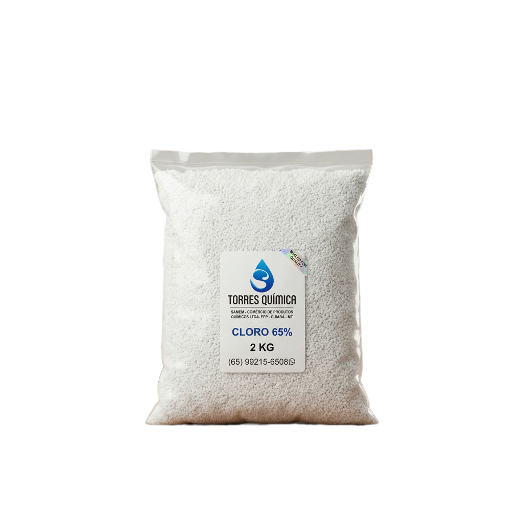 Cloro 65% 2 kg - loja de produtos para piscina em Cuiabá