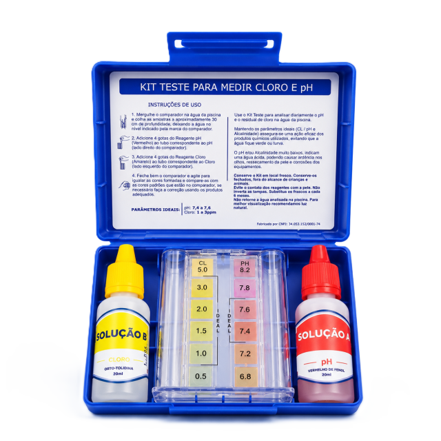 Kit Teste Cloro e pH para Piscina Aquality em Cuiabá